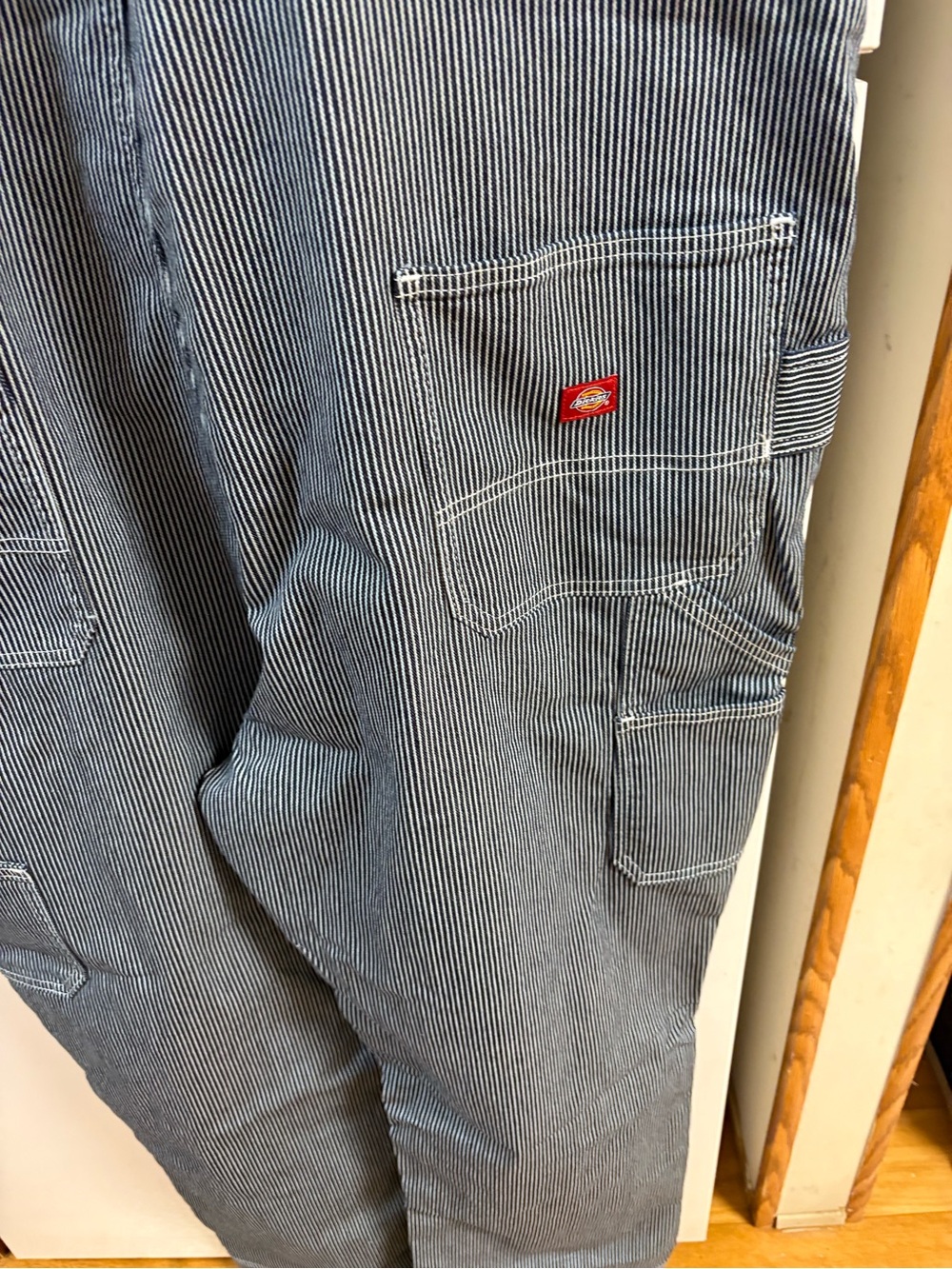 Dickies Blue Stripe Utility Bib Overalls - Picture 4 of 11